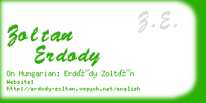 zoltan erdody business card